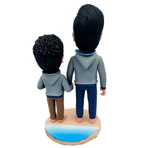 Bobblehead personnalisé père et fils