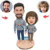 Bobblehead personnalisé père et fils