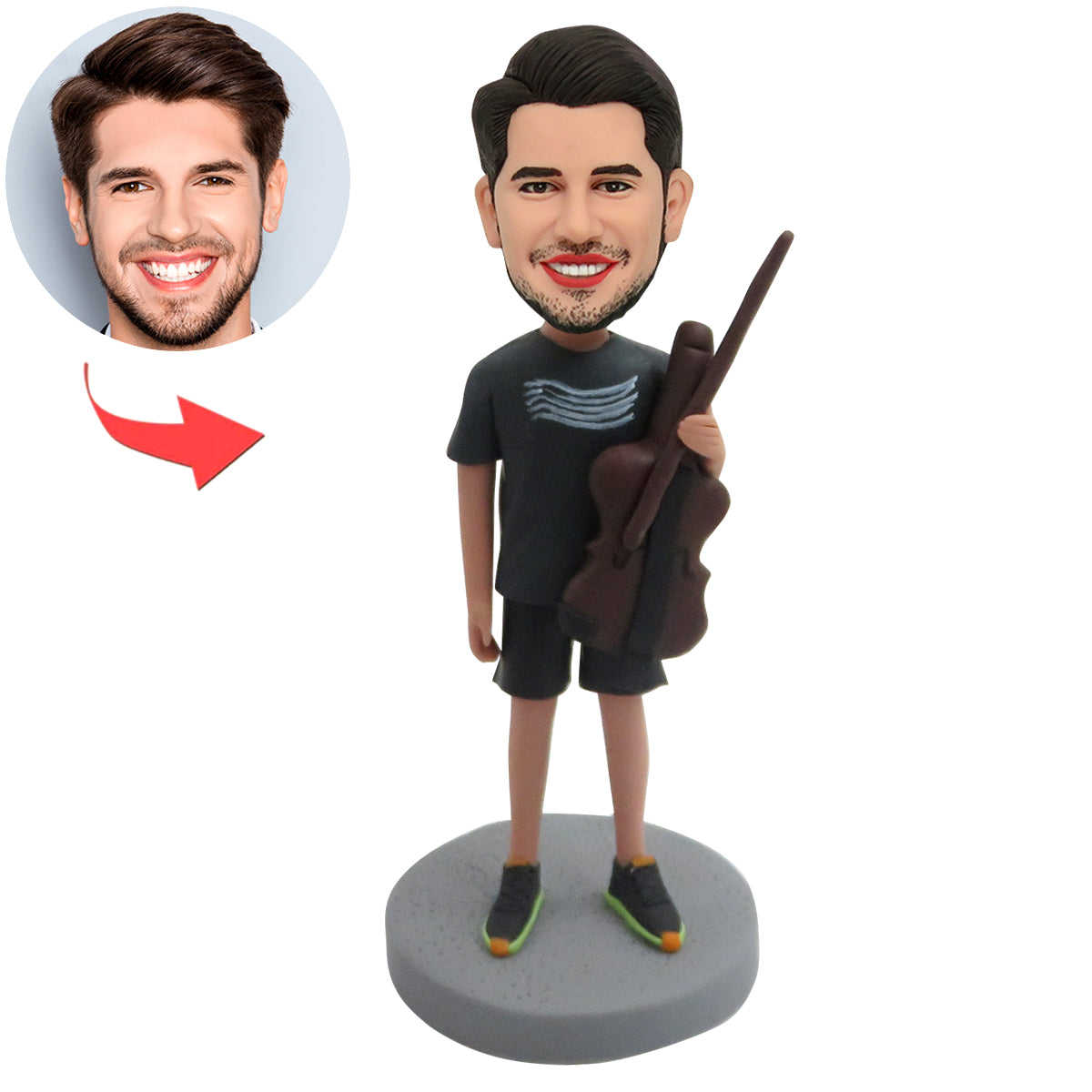 Bobblehead personnalisé pour les mélomanes avec violon