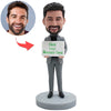 Bobblehead personnalisé Boss peut contenir une carte de visite