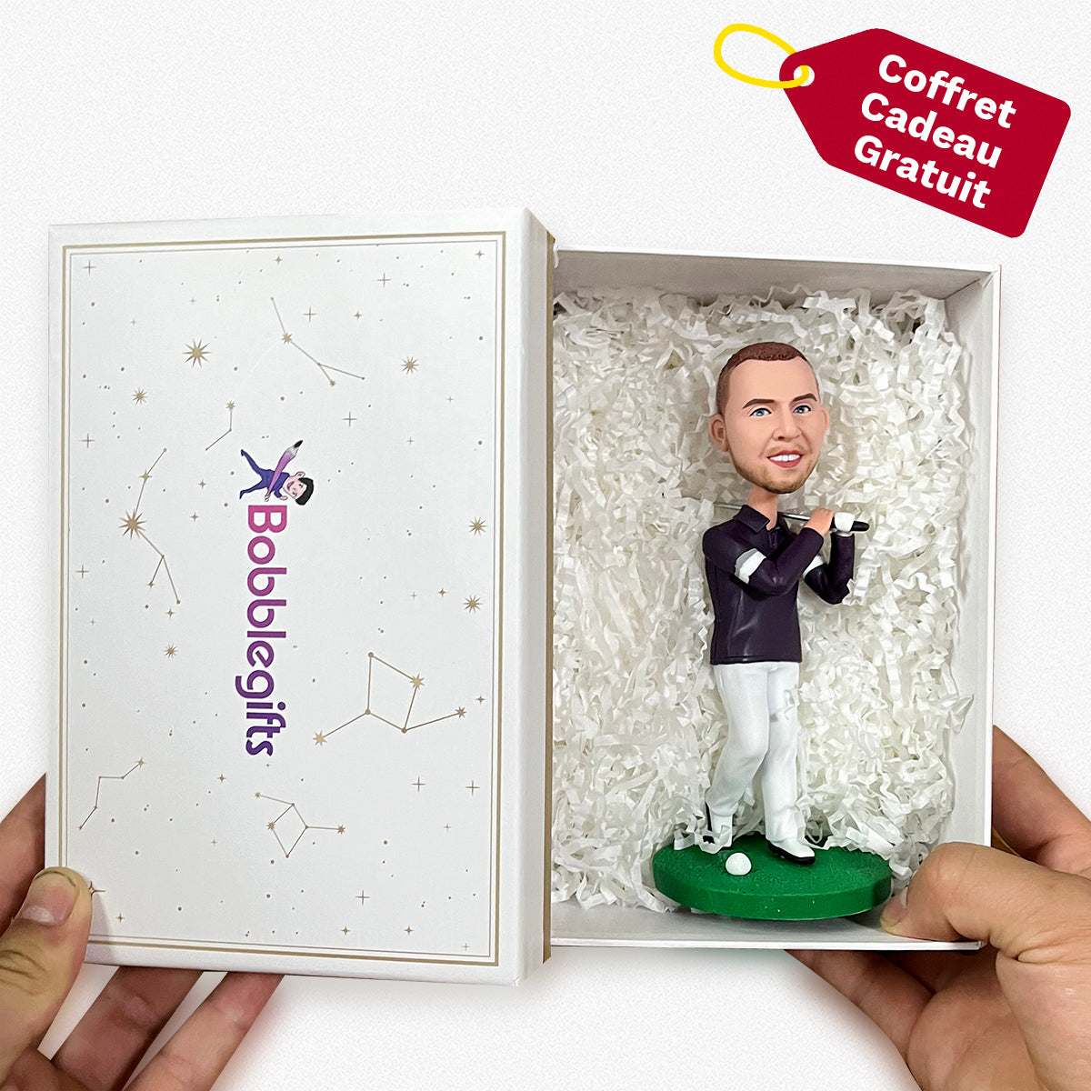 Happy Golf Business Man personnalisé Bobblehead