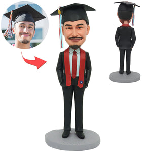 Bobblehead de graduation personnalisée - beau mâle