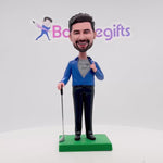 Business Golf Man personnalisé Bobblehead