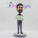 Bobblehead personnalisé Boss peut contenir une carte de visite