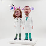 Bobblehead personnalisé pour un couple de super docteur