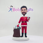 Bobblehead Santa Claus personnalisé avec des cadeaux de Noël