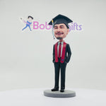 Bobblehead de graduation personnalisée - beau mâle