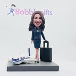 Bobblehead d’hôtesse de l’air personnalisée