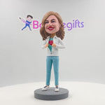 Maman personnalisée Bobblehead dans le cadeau de la fête des mères de vêtements de sport