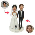 Couple de mariage sur le bobblehead personnalisé à partir de photos