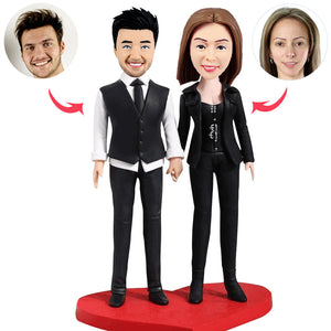 Poupée de tête à bobble personnalisée pour couple