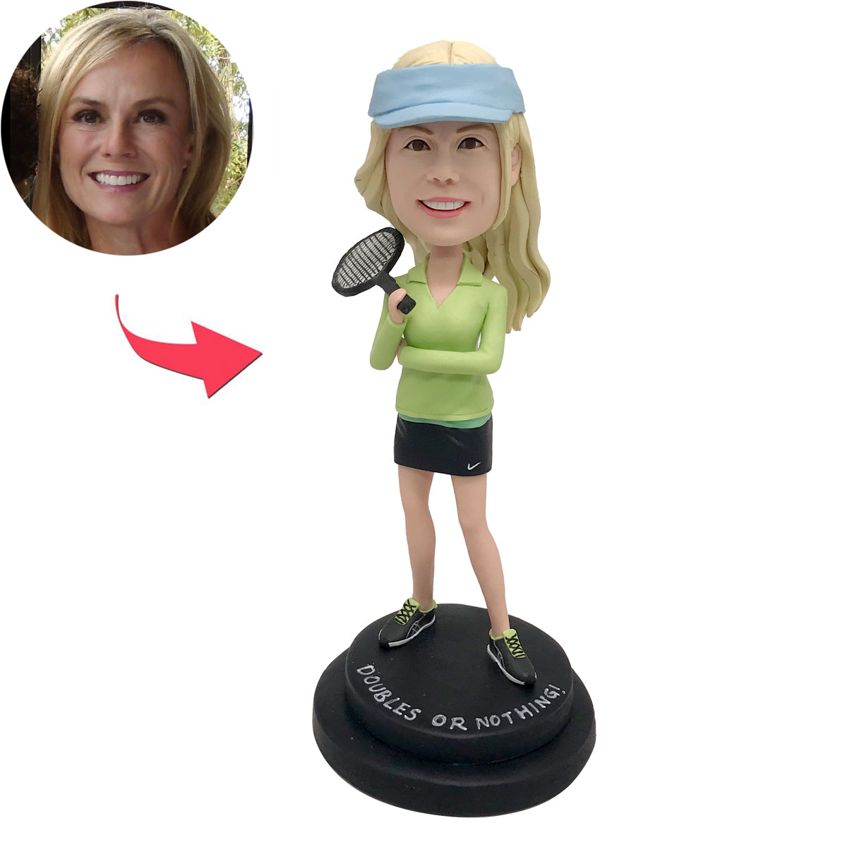 Tennis de bobbleheads sportif personnalisé