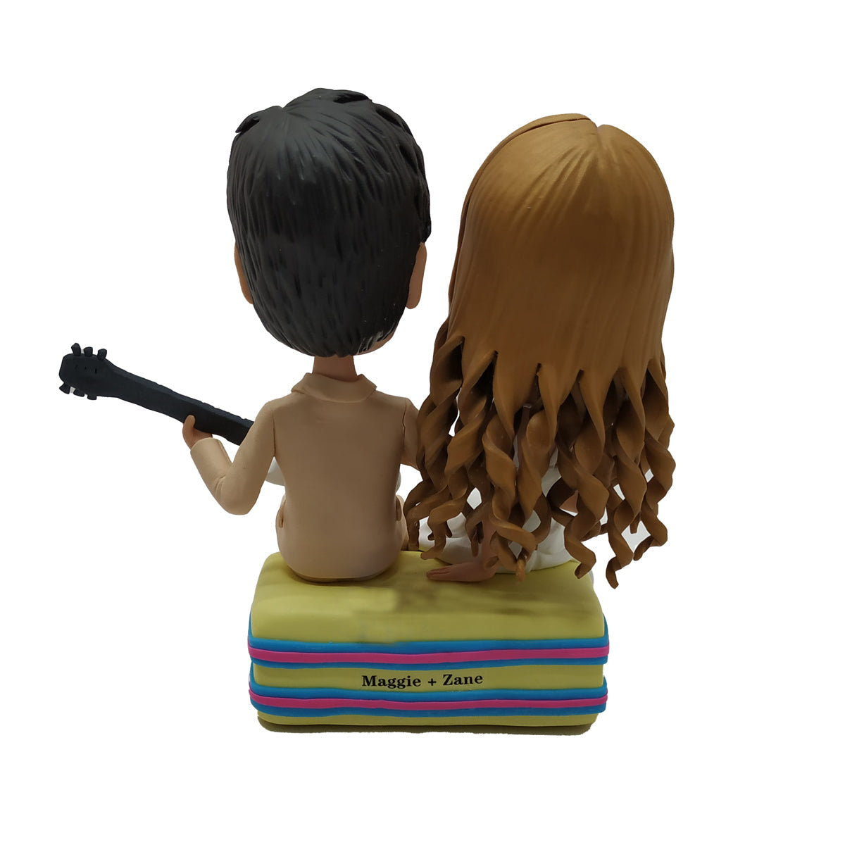 Couple de mariage Bobblehead Doll jouant de la guitare