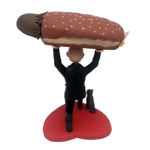 Poupée burger de style drôle de style bobblehead