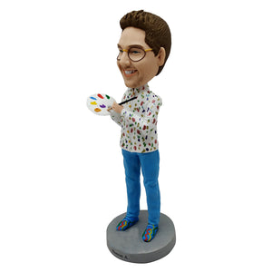 Poupée de bobblehead personnalisée pour peintre