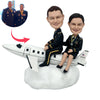 Poupée de bobblehead à couple pilote personnalisé