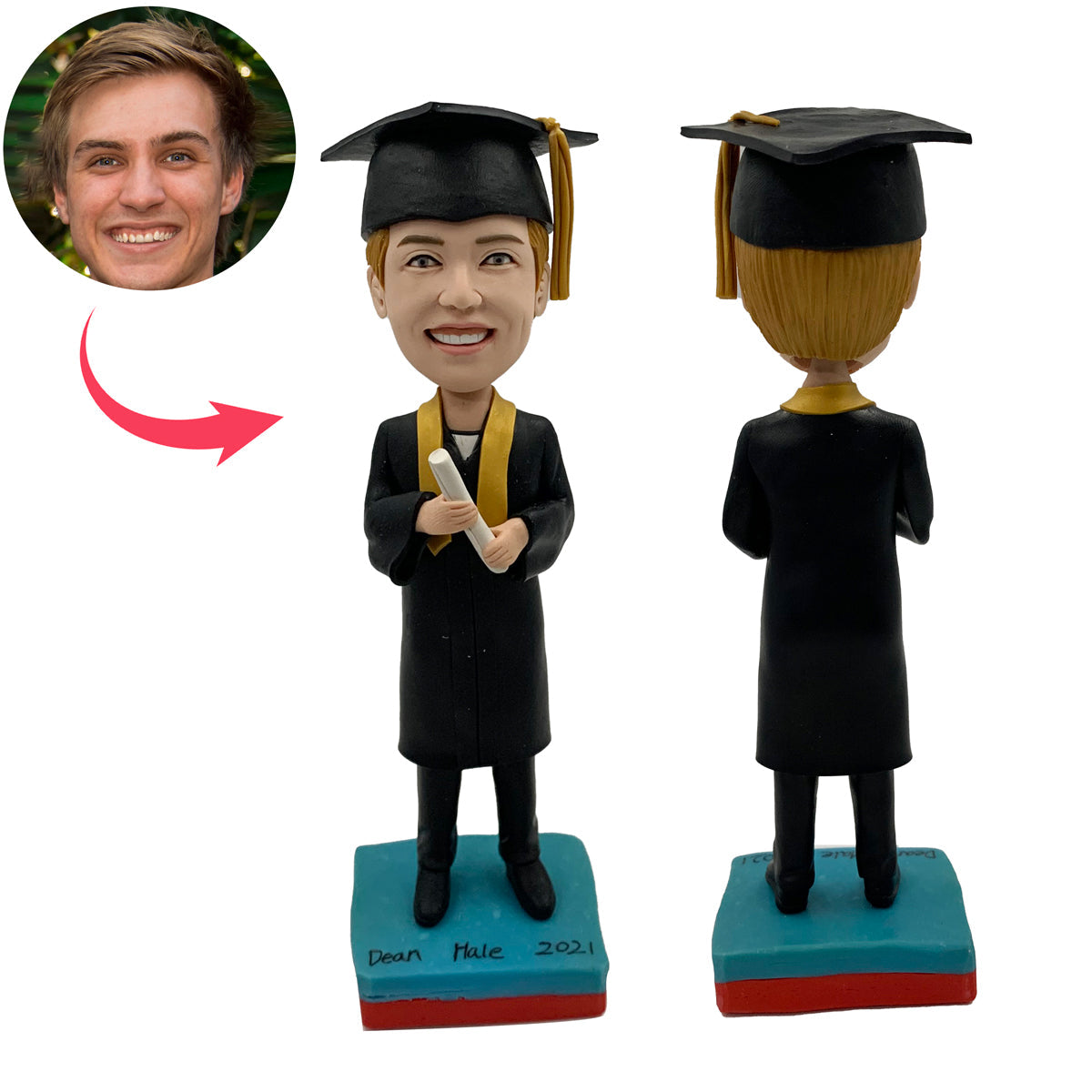 Étudiants universitaires de remise des diplômes Bobblehead personnalisés