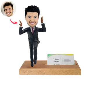 Porte-carte d'affaires avec bobbleheads