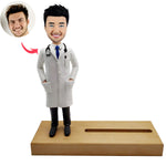 Porte-carte avec docteur personnalisé Bobbleheads