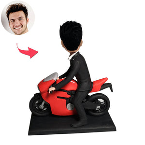 Motorcycle Boy Bobblehead Doll