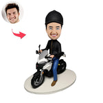 Gift Bobblehead personnalisé de la fête des pères avec moto