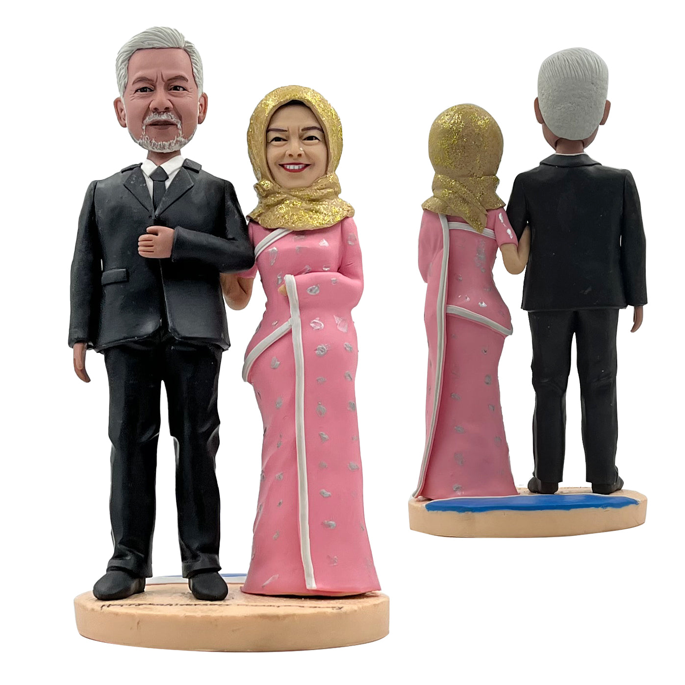 Anniversaire des parents de bobblehead personnalisés