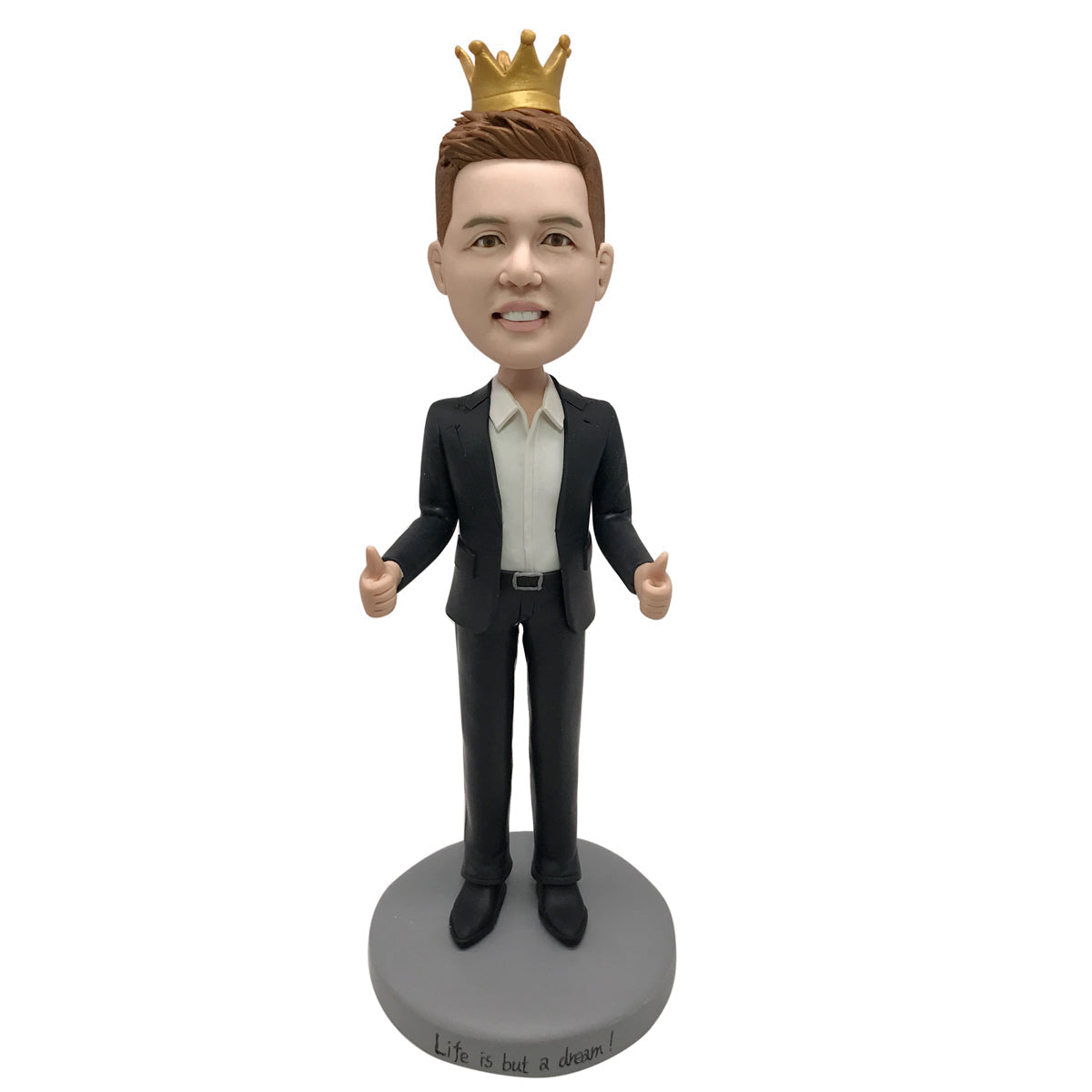 Business Man Bobblehead avec Crown