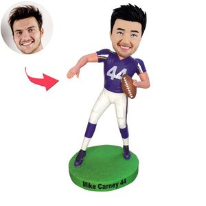 Boule de capture de bobblehead de football américain personnalisé d'une main