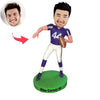 Boule de capture de bobblehead de football américain personnalisé d'une main