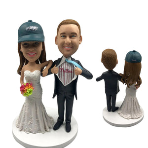 Bobbleheads de mariage drôle personnalisé