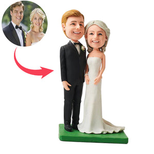 Couple de bobbleheads de mariage personnalisé