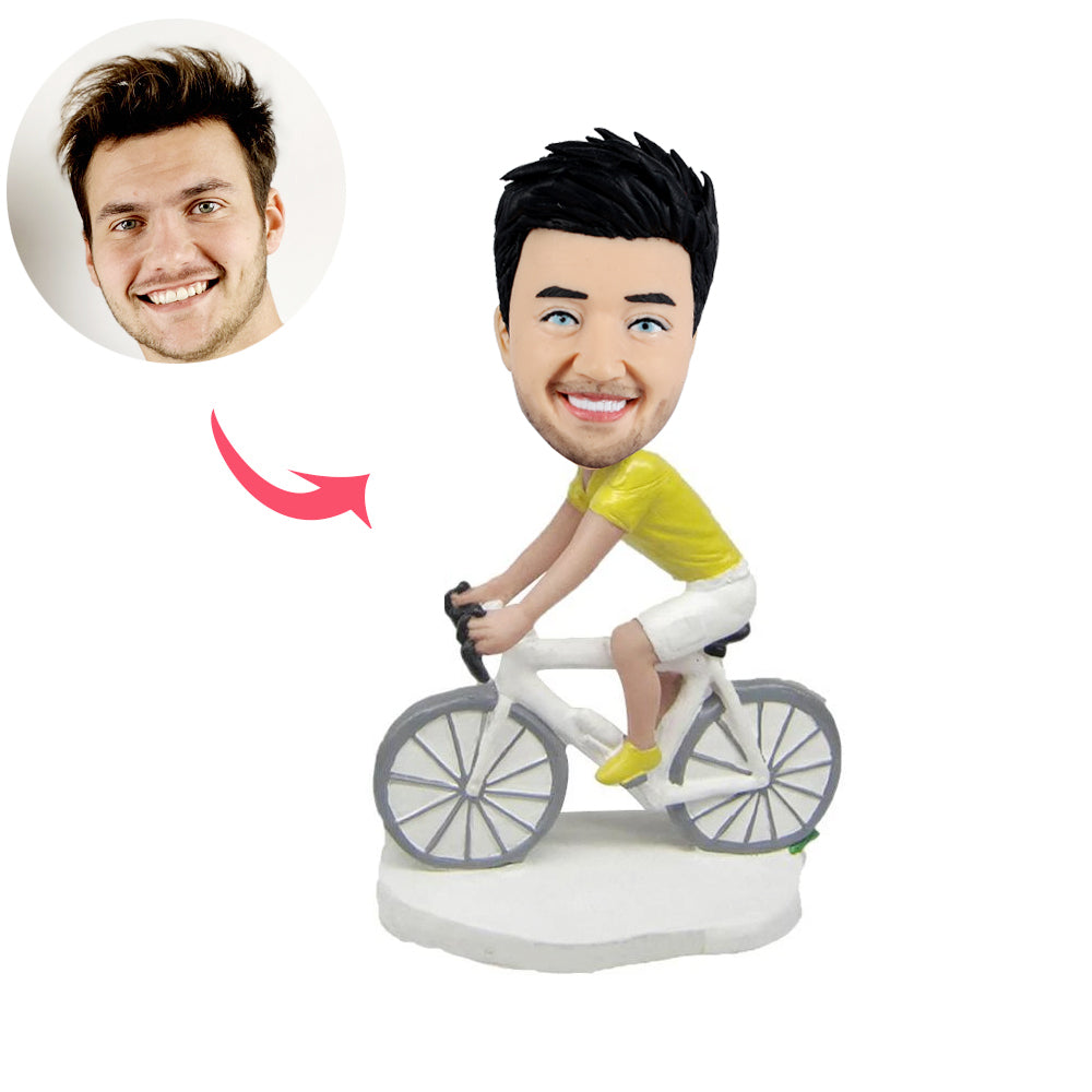 Custom Riding Bicycle Bobbleheads - BobbleGifts