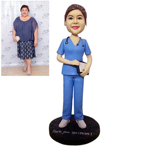 Female Nurse Custom Bobbleheads - BobbleGifts