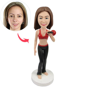 Female Fitness Instructor Custom Bobbleheads - BobbleGifts