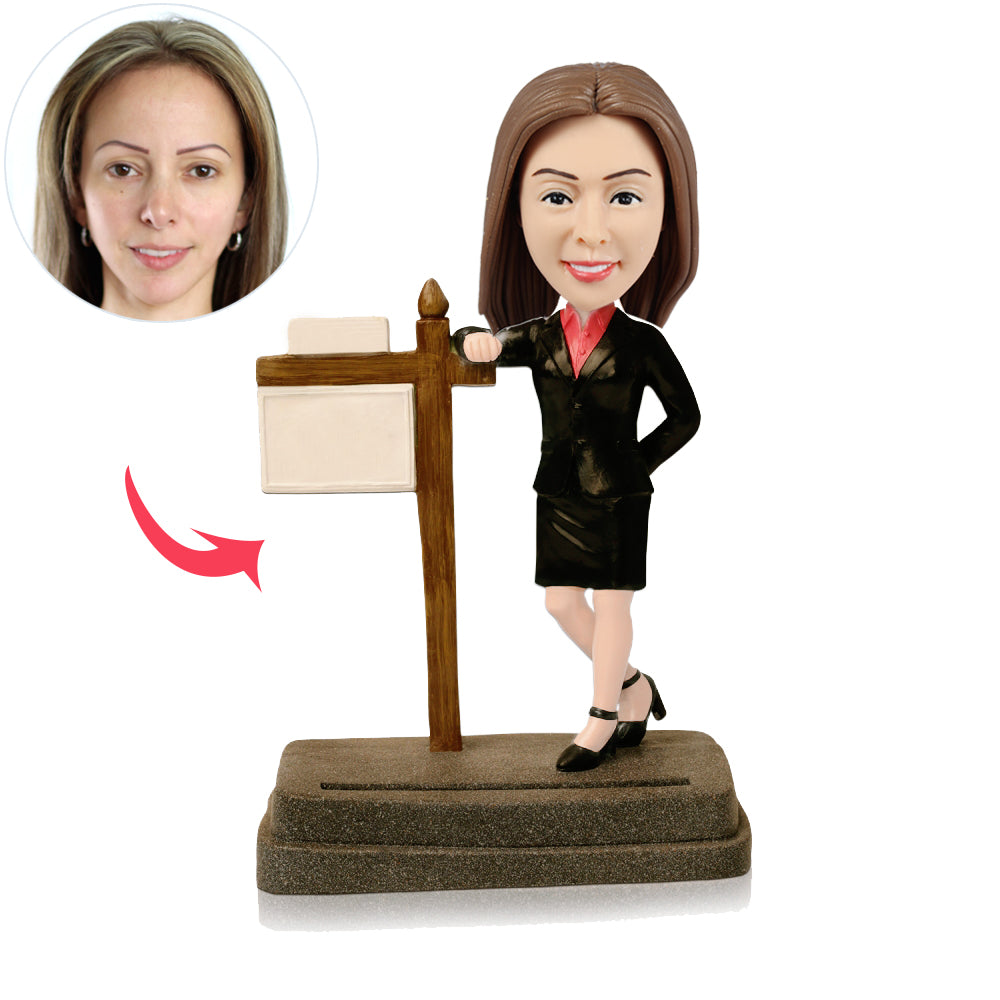 Female Realtor Custom Bobbleheads - BobbleGifts