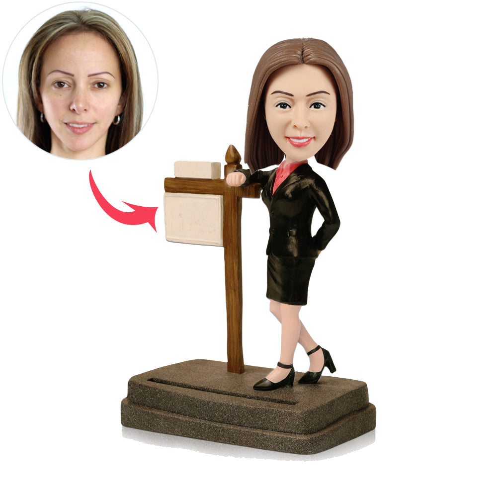 Female Realtor Custom Bobbleheads - BobbleGifts