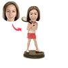 Female Tennis Player Custom Bobbleheads - BobbleGifts