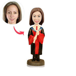 Custom Graduation Girl Bobbleheads - BobbleGifts