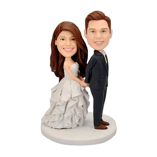 Gâteau de mariage personnalisé Bobblehead