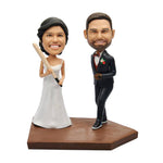 Couple de baseball personnalisé Bobblehead avec un chien