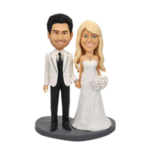 Poupée de bobblehead de couple de mariage personnalisé