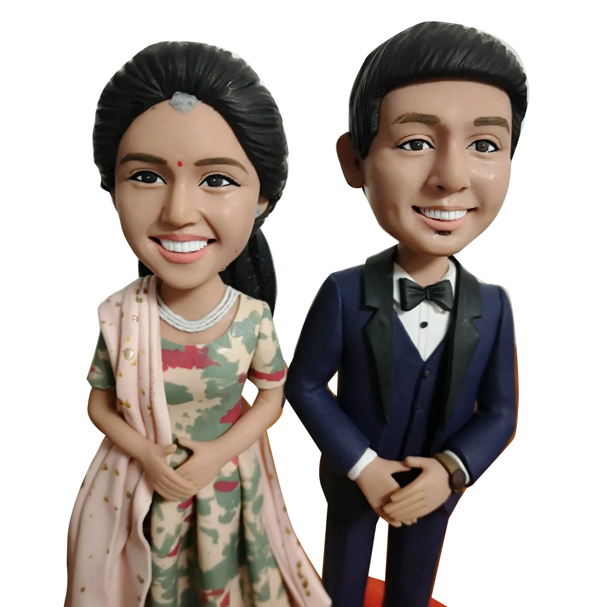 Couple de mariage indien personnalisé Bobbleheads