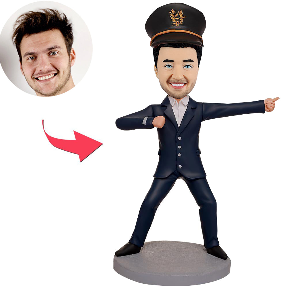 Police de circulation sur le bobblehead personnalisé