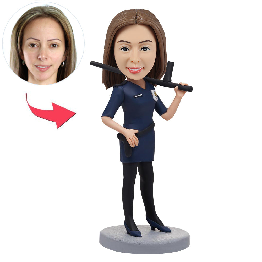 Bobbleheads de police personnalisés pour une femme