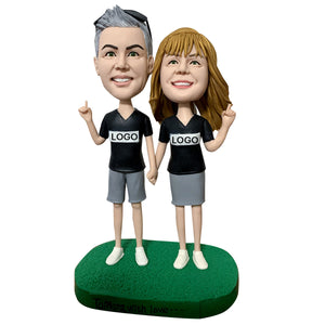 Couple de style sport Bobblehead Custom