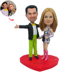 Couple personnalisé du cadeau de la Saint-Valentin personnalisé Bobblehead