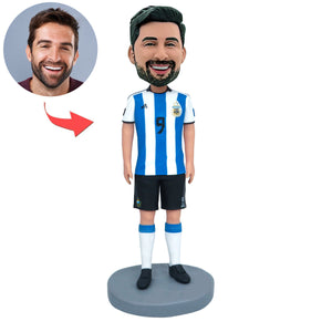 Star de la Coupe du monde Argentine Team Custom Bobblehead avec du texte gravé