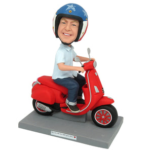 Bobblehead personnalisé pour le cadeau de la fête des pères en moto