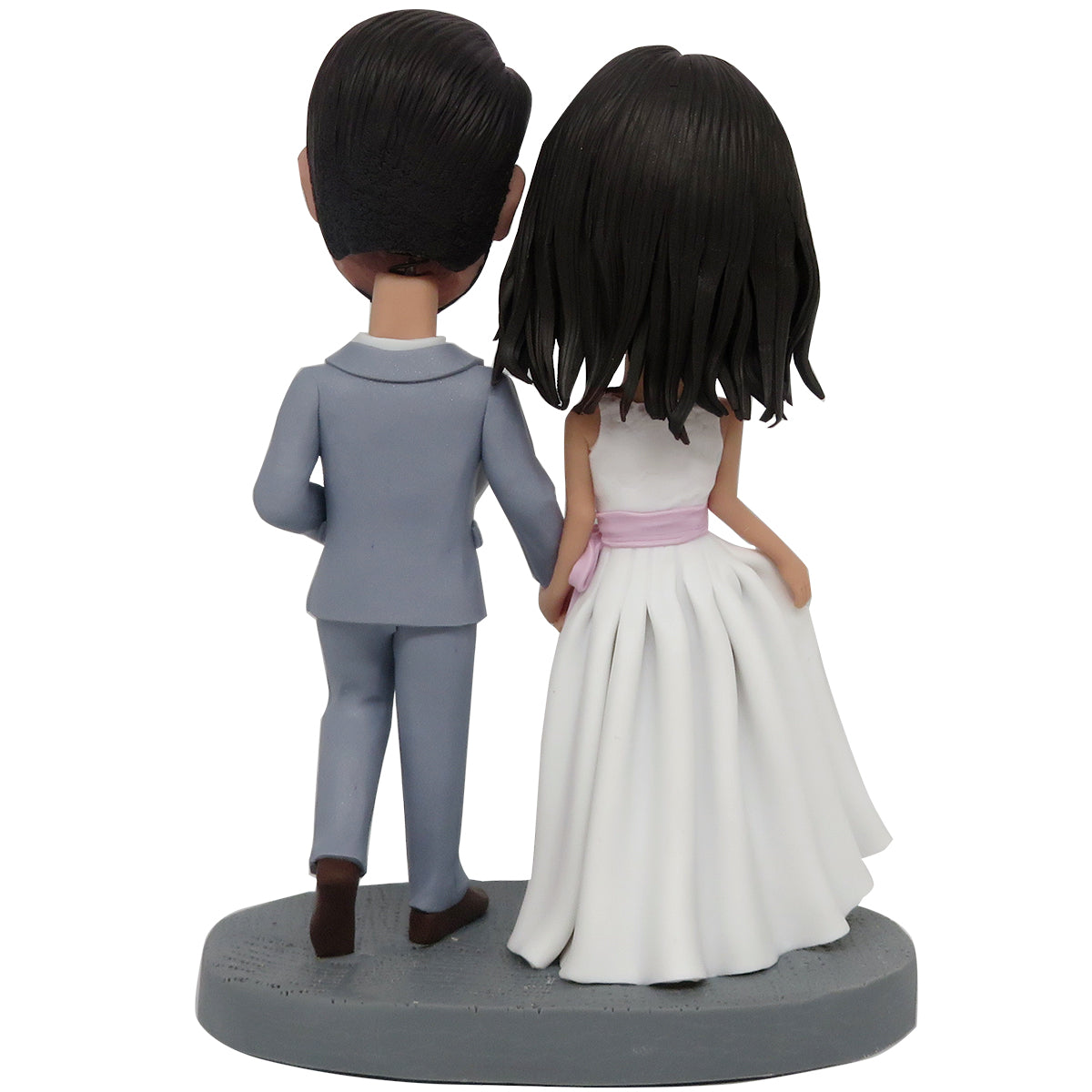 Couple de mariage juste marié Bobblehead personnalisé