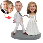 Gâteau de mariage Topper Get Marier Custom Bobblehead